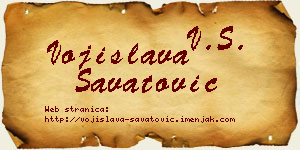 Vojislava Savatović vizit kartica